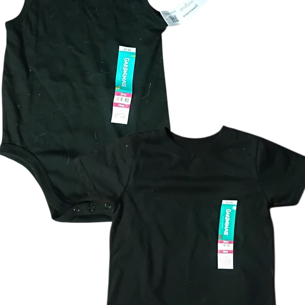 Black Baby Bodysuit & Tee Set